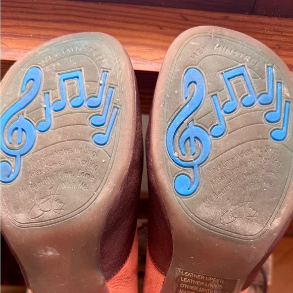 John Fluevog Bartoli Bootie in Orange/Tan Leather Women’s 8.5 - Picture 3 of 10